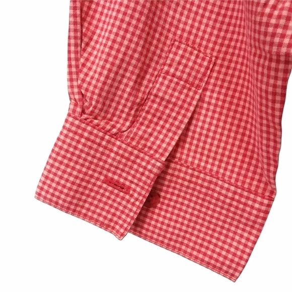 Galyan's Women's Red Gingham Button Front Shirt - Picture 4 of 6